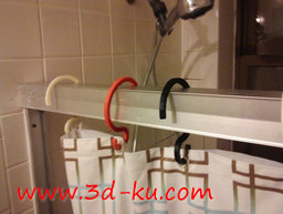 3D打印模型淋浴帘钩的图片