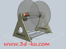 3D打印模型三角长丝线轴的图片