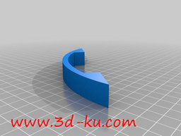 3D打印模型简答的月牙形状的门把的图片