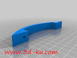 3D打印模型简答的月牙形状的门把的图片