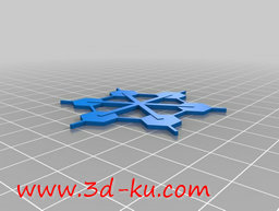 3D打印模型不同样子的雪花的图片