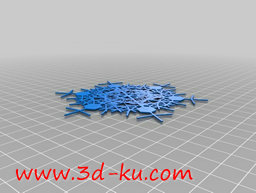 3D打印模型不同样子的雪花的图片