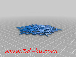 3D打印模型不同样子的雪花的图片