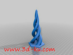 3D打印模型六角形螺旋雕塑的图片