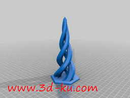 3D打印模型六角形螺旋雕塑的图片