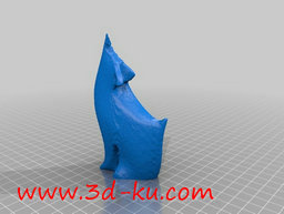 3D打印模型抽象的嚎叫狼的图片