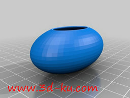 3D打印模型扁身的椭口花瓶的图片