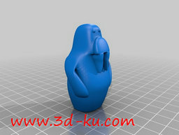 3D打印模型站立的海象的图片