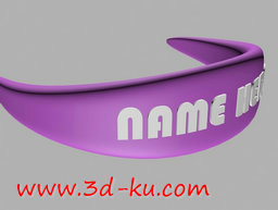 3D打印模型月牙形状的发卡的图片