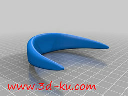 3D打印模型月牙形状的发卡的图片