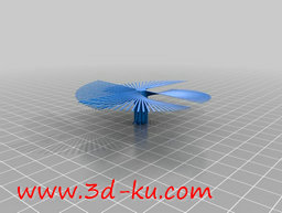 3D打印模型风扇扇叶造型的花的图片