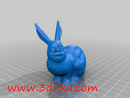3D打印模型这是一只戴眼镜的兔子的图片