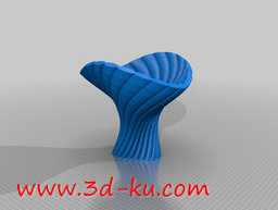 3D打印模型旋转承托造型的花瓶的图片
