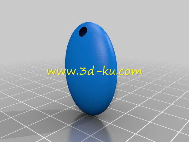 漂亮的椭圆吊坠模型的图片1
