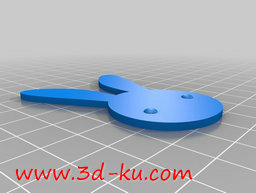 3D打印模型平底兔子头的图片