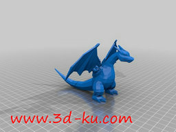3D打印模型神奇宝贝里的喷火龙的图片