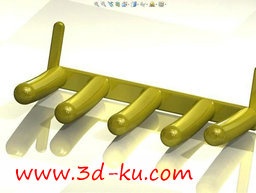 3D打印模型有五个齿的肥皂架的图片