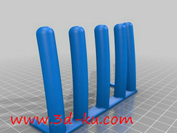3D打印模型有五个齿的肥皂架的图片