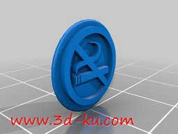 3D打印模型禁止吸烟的标志的图片