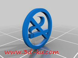 3D打印模型禁止吸烟的标志的图片