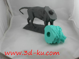 3D打印模型身体和头分开的狮子的图片