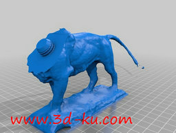 3D打印模型身体和头分开的狮子的图片