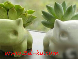 3D打印模型可爱的妙蛙花盆的图片