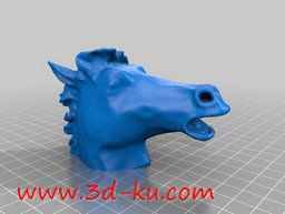 3D打印模型搞怪的马头面具的图片