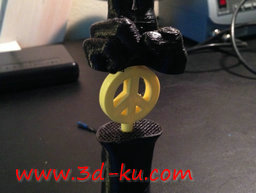 3D打印模型带和平标志的剪刀手的图片