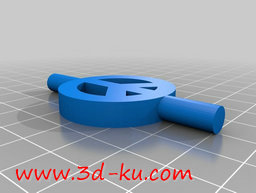 3D打印模型带和平标志的剪刀手的图片