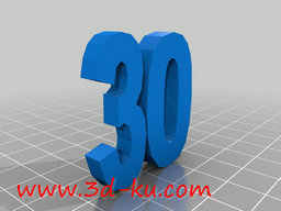 3D打印模型数字30e的图片