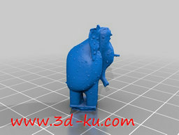 3D打印模型一支象牙的大象的图片