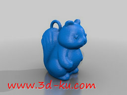 3D打印模型可爱的松鼠吊坠的图片