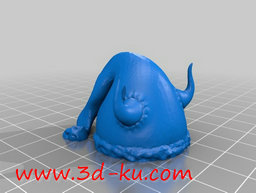 3D打印模型长着牛角的圣诞帽的图片