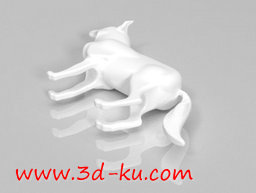 3D打印模型透明的水晶狼的图片