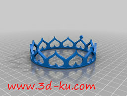 3D打印模型红心公主冠的图片