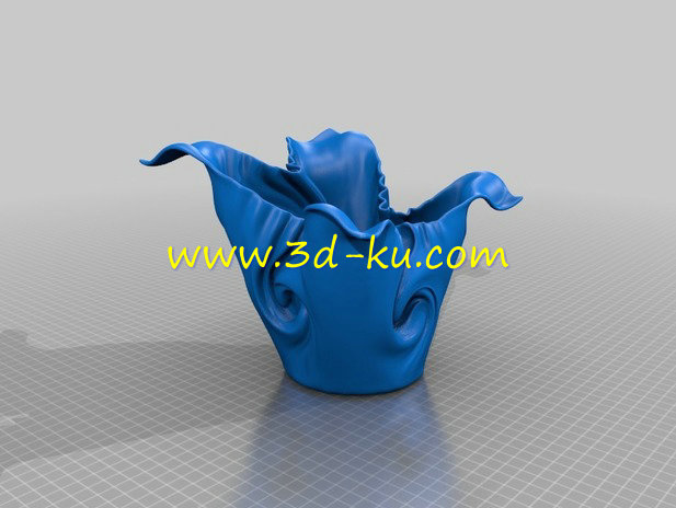 螺旋状植物花盆模型的图片1