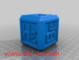 3D打印模型化学元素骰子的图片