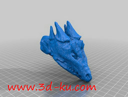 3D打印模型凶恶的恐龙头的图片