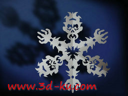 3D打印模型魔鬼造型的雪花的图片