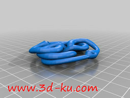 3D打印模型互相咬尾巴的蛇的图片