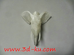 3D打印模型大象头墙饰的图片