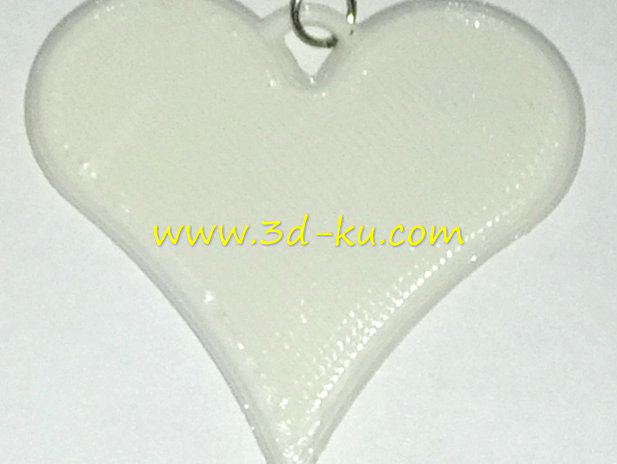心形项链挂件模型的图片1