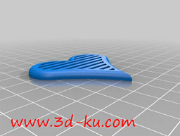 3D打印模型心形项链挂件的图片