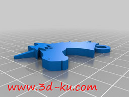 3D打印模型独角马钥匙扣的图片
