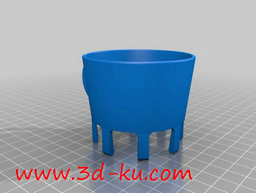 3D打印模型带把手的纸杯架的图片