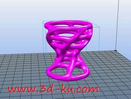3D打印模型镂空的酒杯造型鸡蛋杯的图片