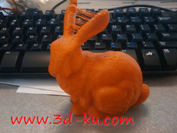 3D打印模型橙色的兔子的图片