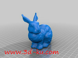 3D打印模型橙色的兔子的图片
