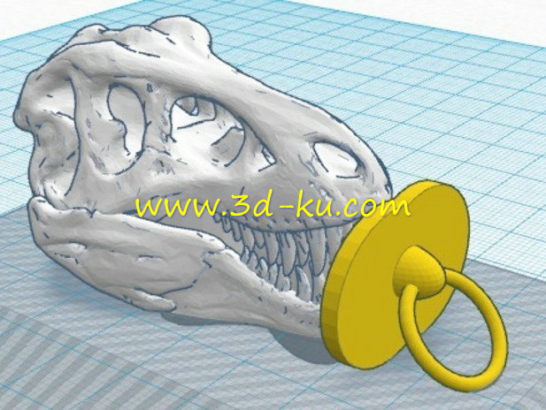 恐龙头吊坠模型的图片1